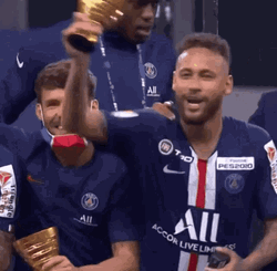 Neymar Jr. Football Trophy Kiss GIF