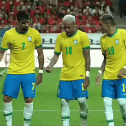 Neymar Teammates Performing Brazilian Dance GIF