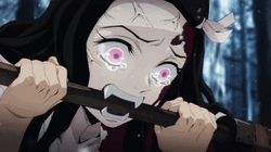 Nezuko Kamado Fighting But With Tears GIF