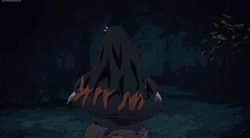 Nezuko Running In The Dark Demon Slayer GIF