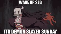Nezuko Running Wake Up Demon Slayer Sunday GIF