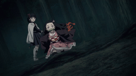 Nezuko Vs Daki Intense Fight Chase GIF