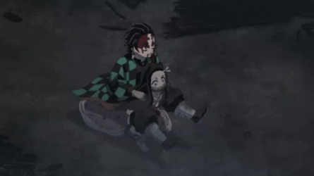 Nezuko Vs Daki Tanjiro Piggyback Ride GIF