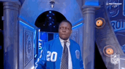 NFL Draft Barry Sanders Waving GIF