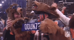 NFL Draft Chicago Bear Fans Applauding GIF