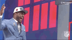 NFL Draft Pick Player Rejoicing High Five GIF