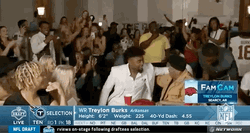 NFL Draft Treylon Burks Happy Reaction GIF