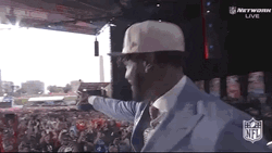 NFL Draft Will Anderson Pointing At Crowd GIF