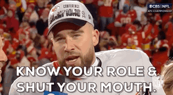 NFL Travis Kelce Shut Your Mouth GIF
