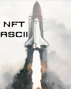 NFT ASCII Rocket Falling To Earth GIF