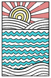 Nice Day Art Waves Animation GIF