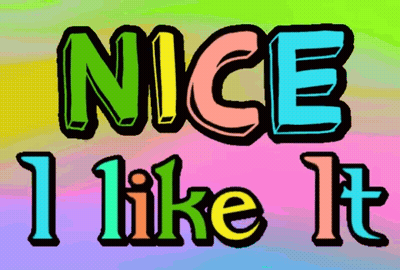 Nice I Like It Sign GIF