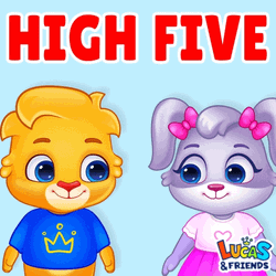Nice Job Lucas And Rubi High Five GIF