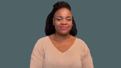 Nice Lady Teaching Win Sign Language GIF