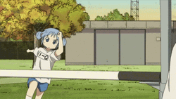 Nichijou Athletic Fail Funny Anime GIF