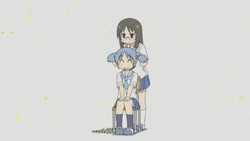 Nichijou Mio And Mai Dancing GIF