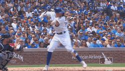 Nick Castellanos Hitting The Ball And Run GIF