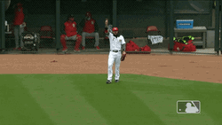 Nick Castellanos Walking Wearing White Jersey GIF