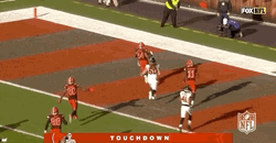 Nick Chubb Running With Football GIF