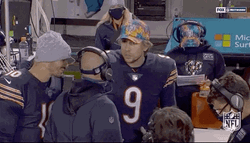 Nick Foles Talking To Chicago Bears Coach GIF