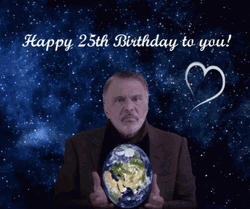 Nick Happy 25Th Birthday Holding Spinning Planet Earth GIF