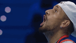 Nick Kyrgios Gun In Mouth Shape GIF