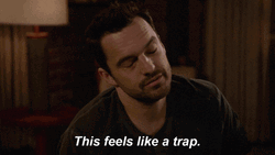 Nick Miller Says Feels Like Trap GIF