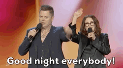 Nick Offerman And Megan Mullally Beautiful Good Night Everybody GIF