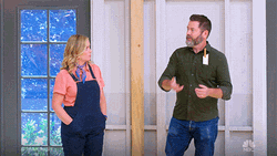 Nick Offerman Teaches Bad Dancing To Amy Poehler GIF