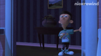 Nick Rewind Stuffed Animal In Dark Room GIF