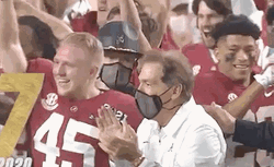 Nick Saban Gatorade Splash GIF
