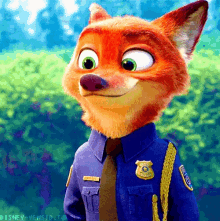 Nick Wilde Feeling Relieved GIF