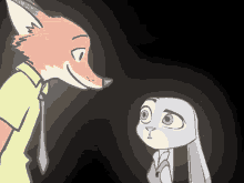 Nick Wilde & Judy Hopps Flirting With Each Other GIF