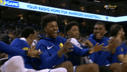 Nick Young Excited In Bench GIF