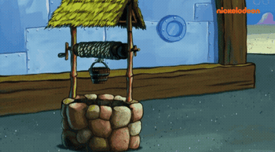 Nickelodeon Cartoon Well With Bucket Hanging Out GIF