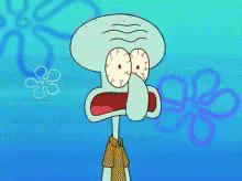 Nickelodeon Overthinking Sleepless Squidward Tentacles  GIF