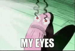 Nickelodeon Spongebob Squarepants Fred Fish Burning Eye GIF