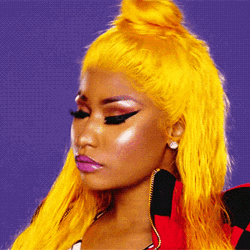 Nicki Minaj Gold Hair GIF