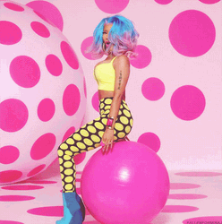 Nicki Minaj Playing Bouncy Ball GIF