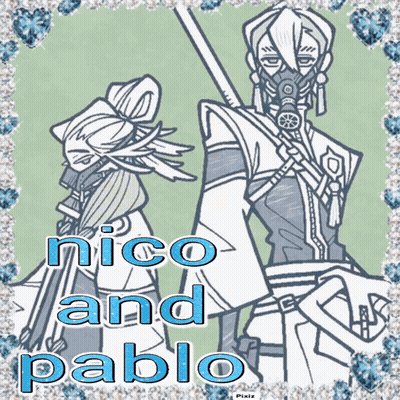 Nico And Pablo Drawing With Hearts GIF