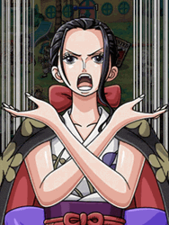 Nico Robin With Her Flower Cape GIF