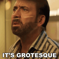 Nicolas Cage Annoyed Reaction It's Grotesque GIF