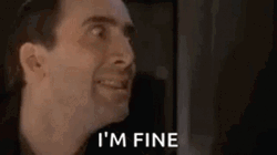 Nicolas Cage Creepy Psycho Smile I'm Fine GIF