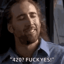 Nicolas Cage Feeling The 420 Breeze  GIF