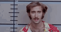 Nicolas Cage Funny Mug Shot GIF