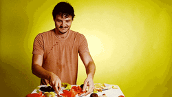 Nicolas Cage Pedro Pascal Food Talk GIF