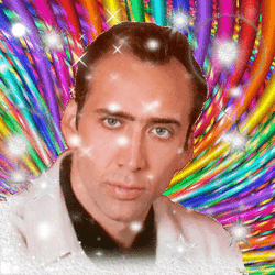 Nicolas Cage Sparkling Flowers Pedro Pascal GIF