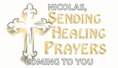 Nicolas Sending Healing Prayers Coming To You Logo GIF