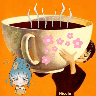 Nicole Holding Cup Of Coffee GIF
