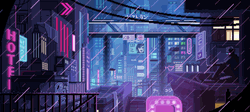 Night City Retro Art GIF